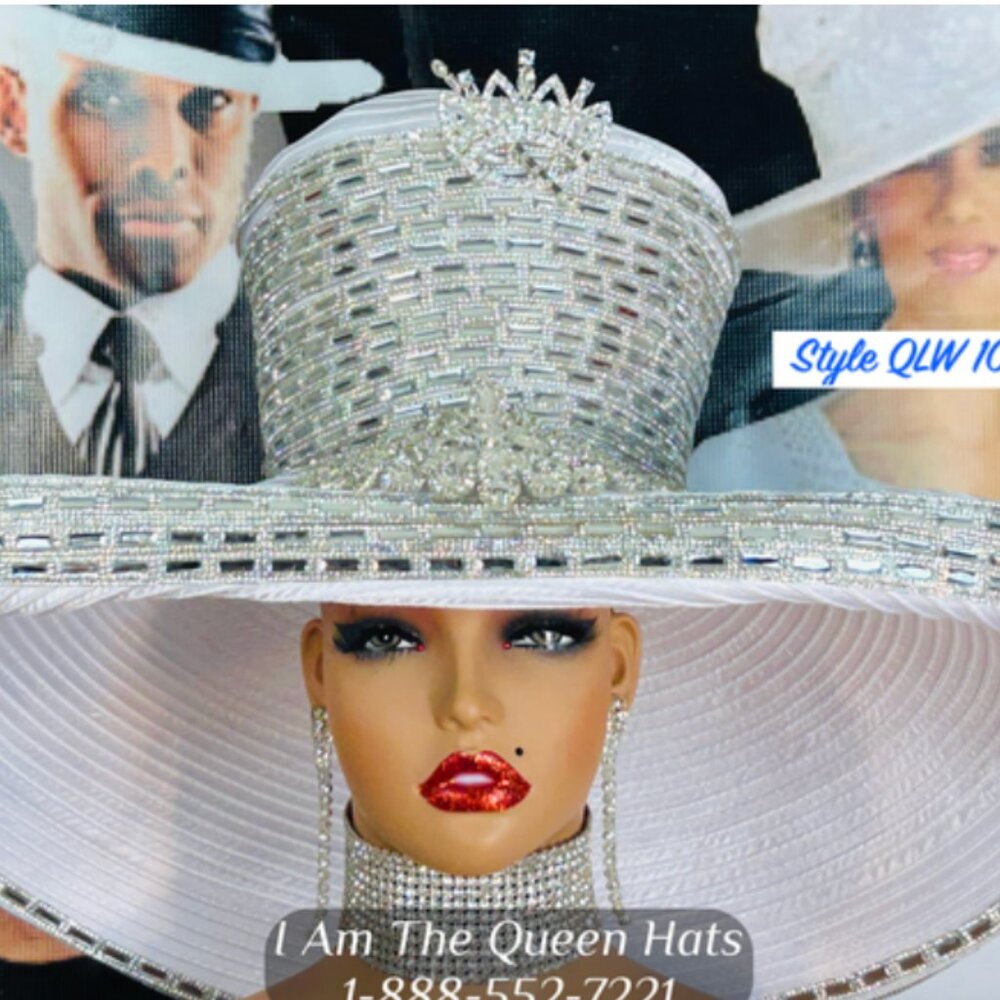 Women Church Hats, Designer Church Hat, Donna vinci, I Am The Queen, Church hats